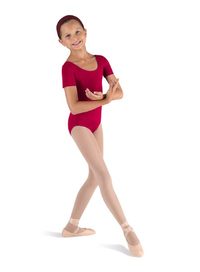 Bloch Basic Short Sleeve Leotard CL5402 6-7 RED