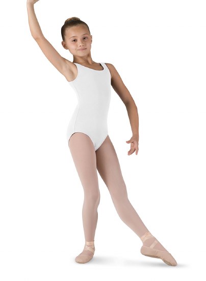 Bloch Basic Tank Leotard CL5405 2-4 WHT