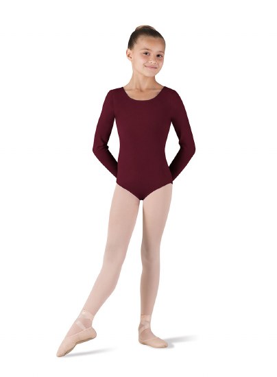 Bloch Long Sleeve Leo CL5409 8-10 BUR