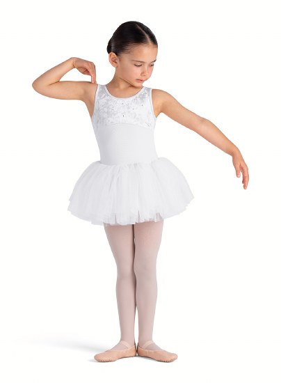 Bloch Tank Tutu Leotard CL5635 6-7 WHT