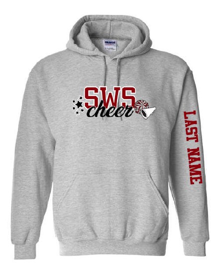 Cheerleading Cheerleading Pull Over Hooded Sweatshirt SWS CL 18500A SM GREY