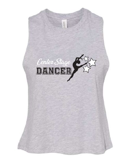 Cropped Racerback Tank 6682A-3 SM GREY