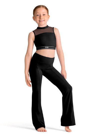 Bloch Mesh Panel Crop Top CZ30028 6-7 BLK