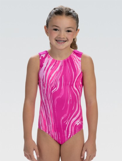 GK Elite Berry Swirl Tank Leotard E5287A SM PNK