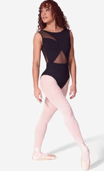 Capezio Asymmetrical Boat Neck Leotard EL106W SM BLK