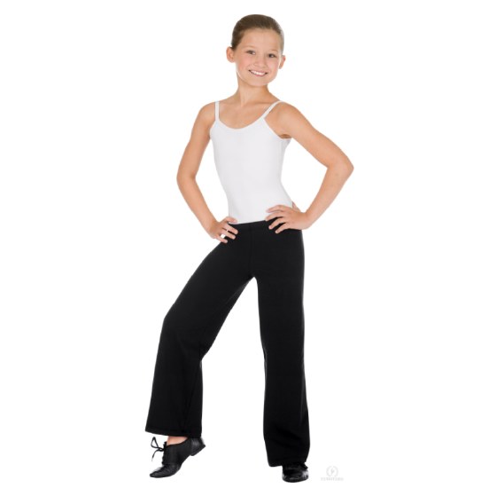 Eurotard Mid Rise Jazz Pants 44555C  4-6 BLK