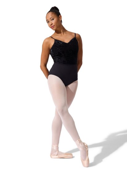 Capezio Cami Burnout Detail Leotard F12700W XSM BLK