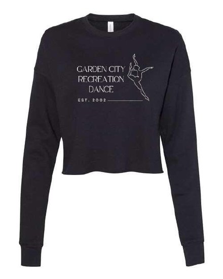 Crop Crew Neck Fleece 7503A-1 SM BLK