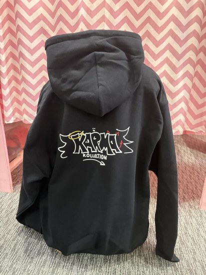 MAK Designs Karma Collection Hoodie KC18500A XSM BLK
