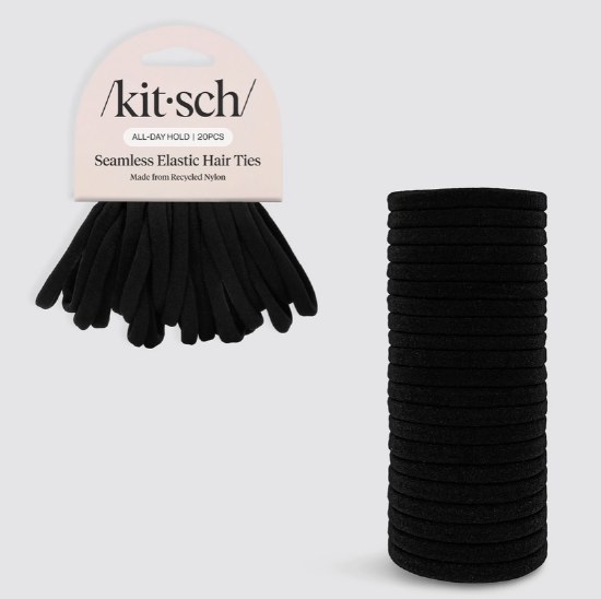 Kitsch Seamless Elastic Hair Ties 5298 O/S BLK