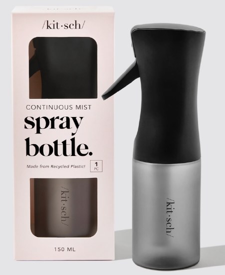 Kitsch Recylced Plastic Continuous Spray Bottle 64426 O/S BLK