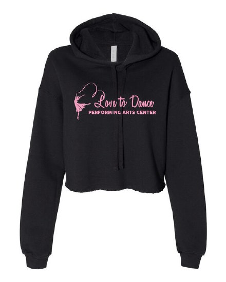 Cropped Hooded Sweatshirt 7502A-4 SM BLK