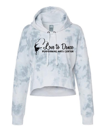 Tie Dye Crop Hooded Sweatshirt 8853A-6 SM GREY