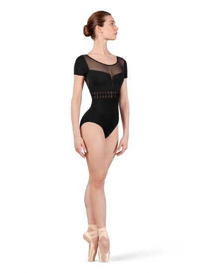 Bloch V-Back Cap Sleeve Leotard L9242 SM BLK