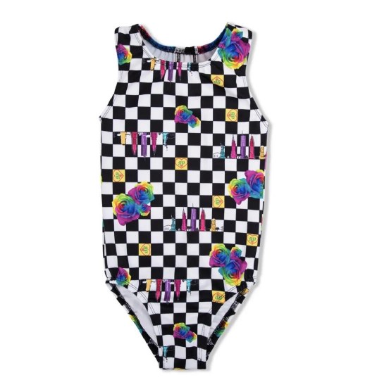 Girl Power Sport NY Love Checkered Leotard LE106 4-5 GPNY