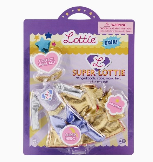 Lottie Dolls Superhero Outfit LT056 O/S SUPER