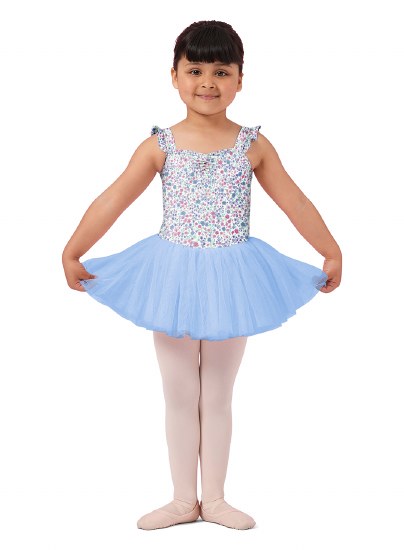 Mirella Floral Cami Tutu Leotard M1240C 2-4 BLU