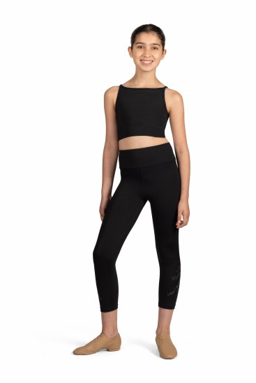 Mirella Twist Detail Crop Top M1250C 10 BLK