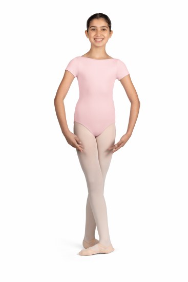 Mirella Boat Neck Cap Sleeve Leotard M1562C 2-4 PNK