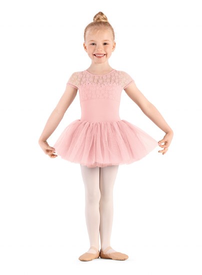 Mirella Cap Sleeve Tutu Leotard M1564C 6-7 PNK