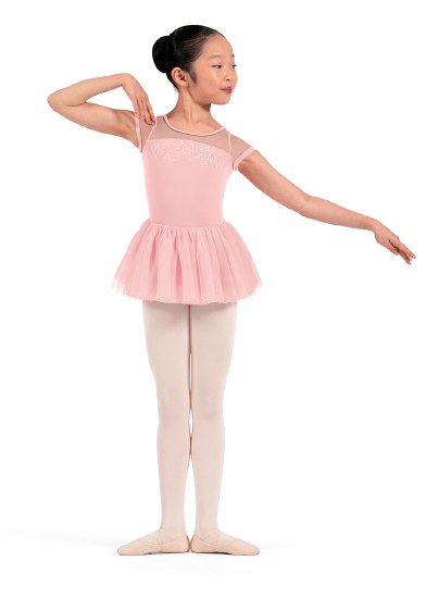Mirella Cap Sleeve Tutu Leotard M20012C 2-4 PNK