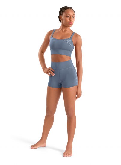 Mirella  Embroidered High Waisted Shorts