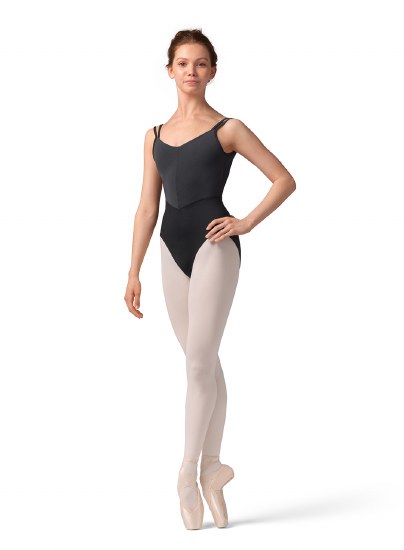Mirella Double Strap Cami Leotard M70001LM SM BLK