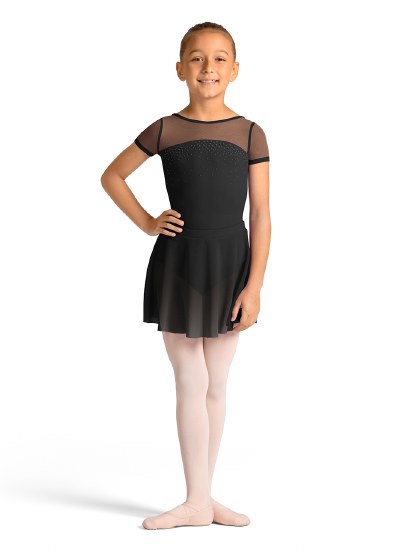 Mirella Mesh Pull On Skirt MS10004C 4-6 BLK