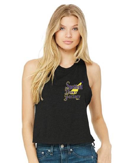Cropped Racerback Tank 6682A-1 SM BLK