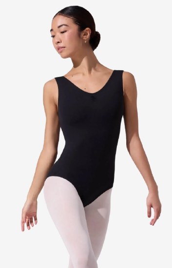 Capezio Pinch Front Tank Leotard SE1008W XSM BLK