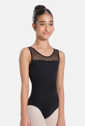 So Danca High Neck Leotard with Keyhole Back SL128 6-7 BLK