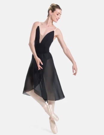 So Danca Mock Wrap Skirt SL227 SM BLK