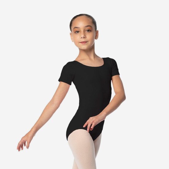 So Danca Short Sleeve Leotard SL26 8-10 BLK