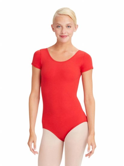 Capezio Short Sleeve Leotard TB133 XSM RED