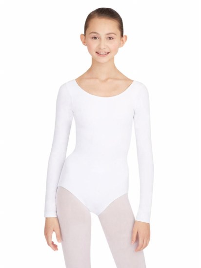 Capezio Long Sleeve Leotard TB135 X-SM WHT