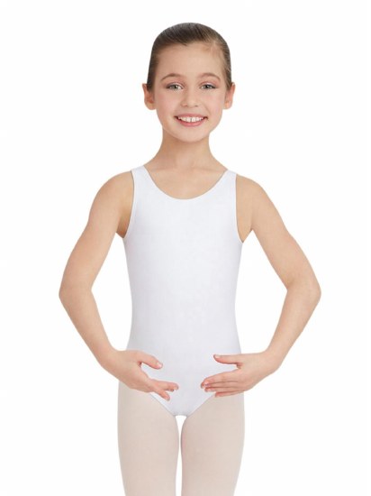 Capezio Tank Leotard TB142C 2-4 WHT