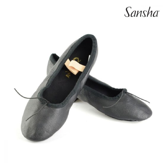 Sansha Leather Character Shoe TE2L BLK 3