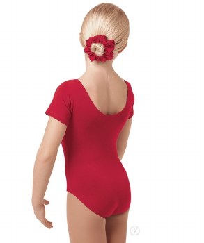 Eurotard Short Sleeve Leotard 1043 4-6 RED