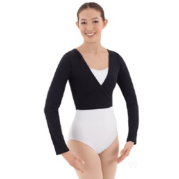 Eurotard Ballet Wrap Sweater 10523C 12-14 BLK