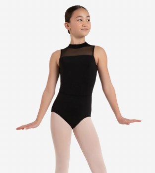 Capezio Mesh Top Tank Leotard 12166C 8-10 BLK