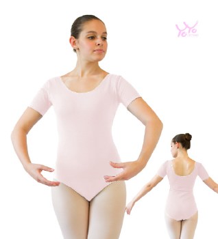 YoYo Active Short Sleeve Leotard 121A SM PNK