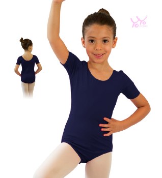 YoYo Active Short Sleeve Leotard 121C 6-7 NAV