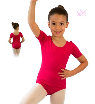 YoYo Active Short Sleeve Leotard 121C 4-6 RED