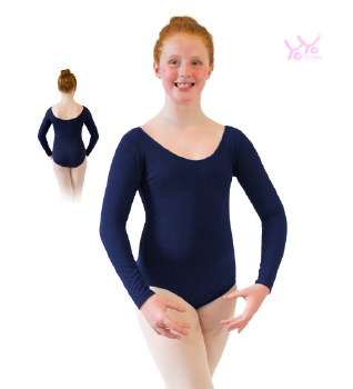 YoYo Active Long Sleeve Leotard 131C 2-4 NAV