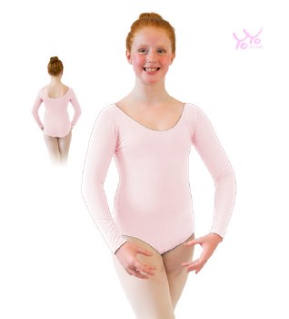 YoYo Active Long Sleeve Leotard 131C 2-4 PNK