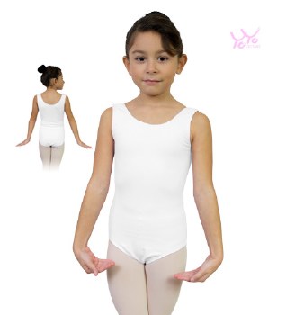 YoYo Active Tank Leotard 141C 2-4 WHT
