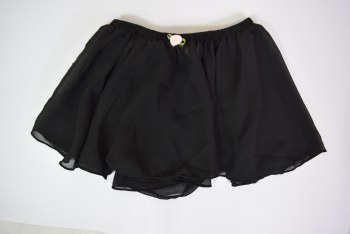 YoYo Active Circle Skirt with Pink Rosette 213C 4-6 BLK