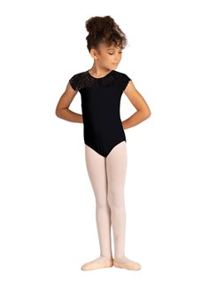 Danshuz Cap Sleeve Leotard 24102C 4-6 BLK