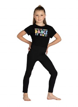 Danshuz Dance It Out T-Shirt 24311C 12-14 BLK