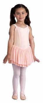 Danshuz Wide Strap Ruffle Skirted Leotard 26200C 2-4 ROSE